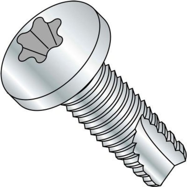 Kanebridge 5/16-18X1 1/4  Six Lobe Pan Thread Cutting Screw Type 23 Fully Threaded Zinc Bake, Pkg of 1000 31203TP